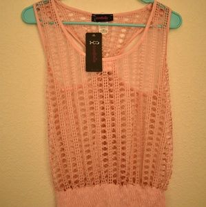 NWT pink knit top